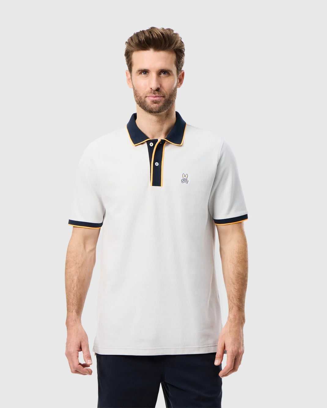 Polos Psycho Bunny Dallas Pique Polo Shirt Pearl Homme | YWH-49978000